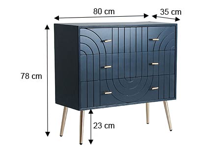 Dimensions de la commode