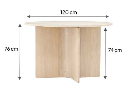 Dimensions de la table à manger ronde