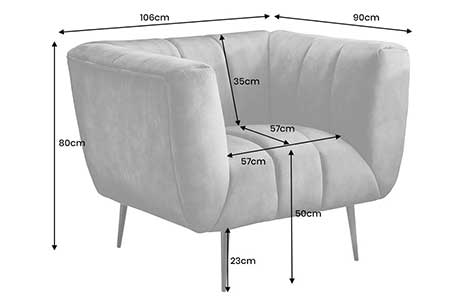 Dimensions détaillées du fauteuil