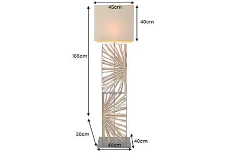 Dimensions détaillées du lampadaire