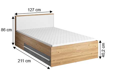 Dimensions détaillées du lit ado