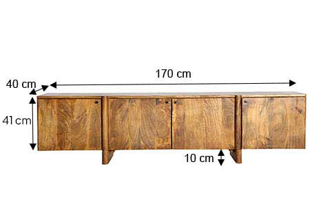 Dimensions du meuble tv 4 portes